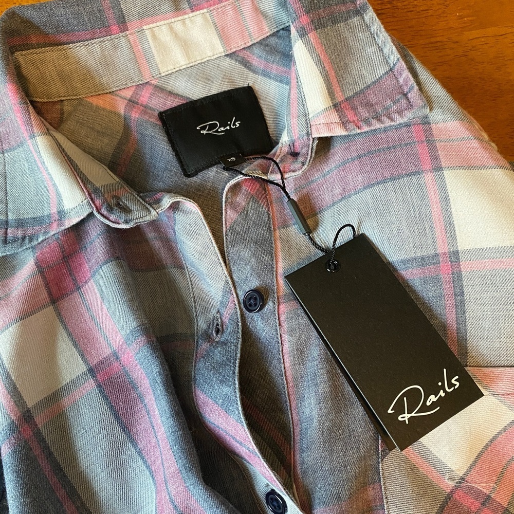 NWT, Rails, Hunter, Plaid Button-down Long Sleeve… - image 6